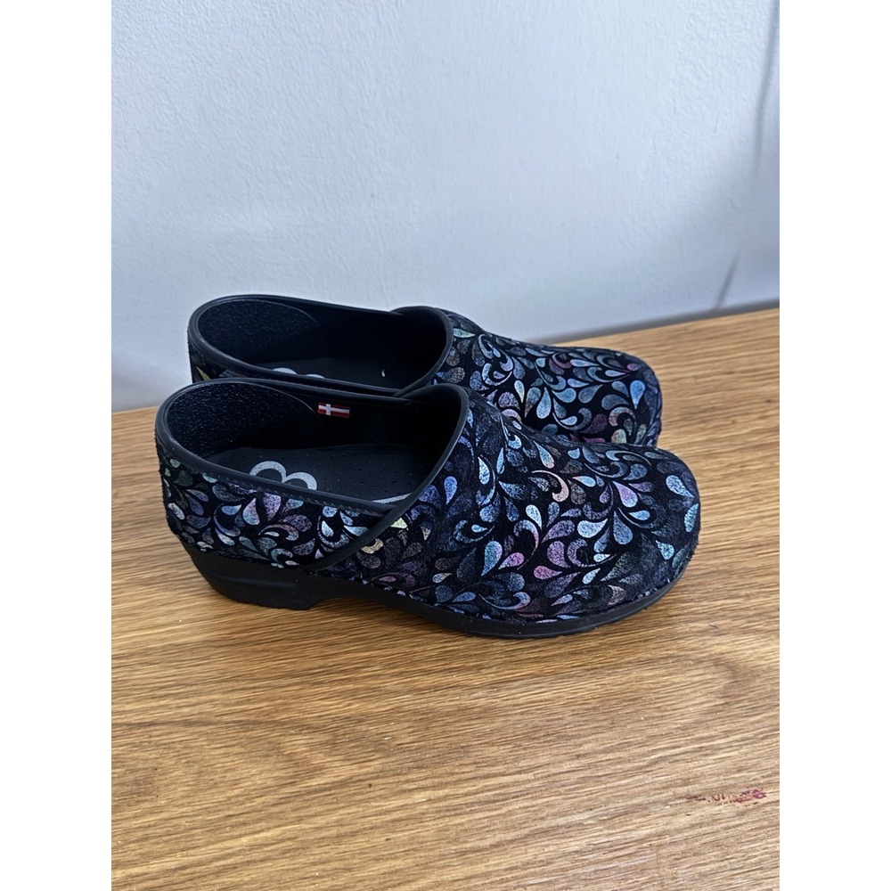 Sanita Plume Women's US 9 EU 40 Professional Nursing Comfort Clogs Floral EUC